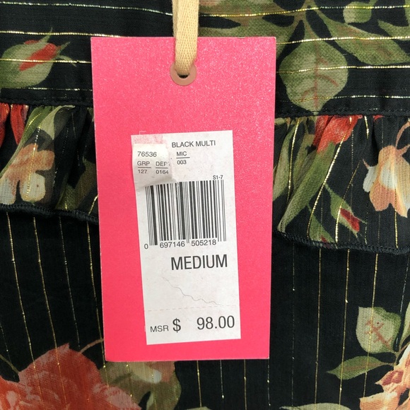 New Chelsea & Violet Sheer Blouse With Tassels - Picture 7 of 8